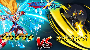 DiVE Armor Zero 5* Vs Shadow Armor X 5* - Mega Man X DiVE (Mobile Controls PvP) | X Vs Zero