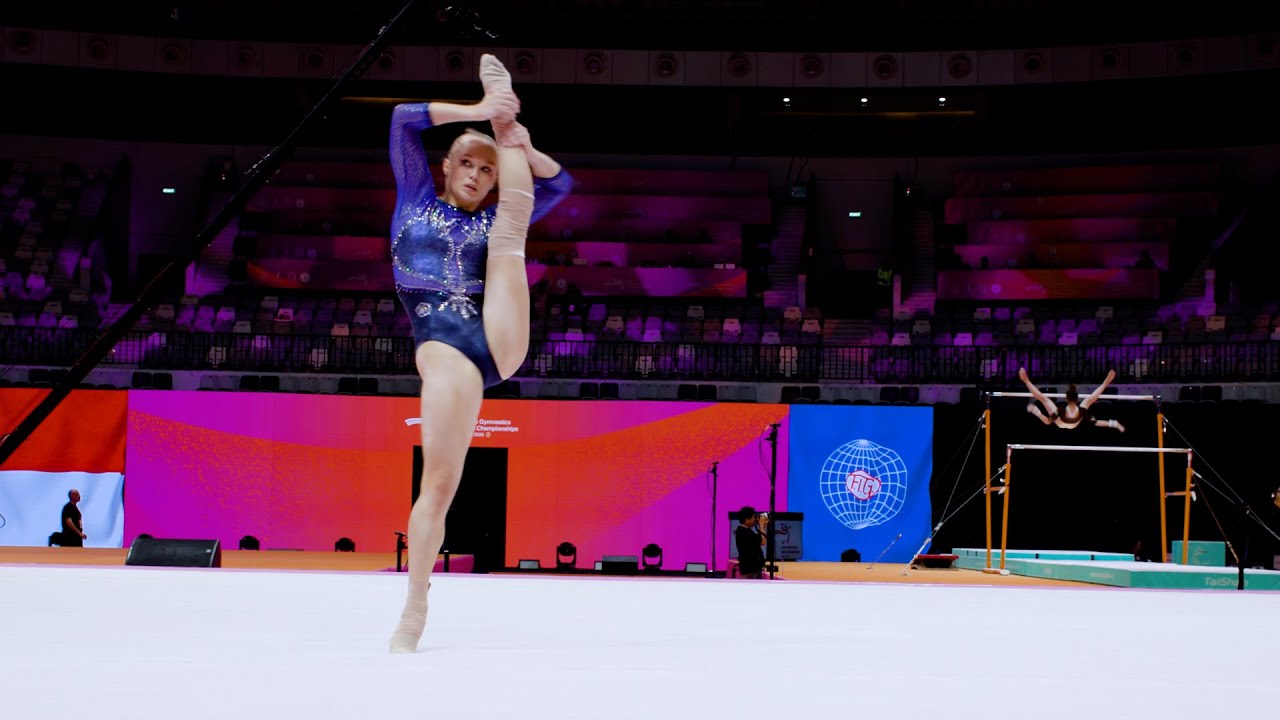 Angelina Melnikova (AIN) - FX - Podium Training - 2025 World Championships Jakarta