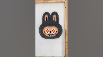 Let’s make the secret Labubu into a rug 😌🌈🖤 which color should we make next…? #labubu