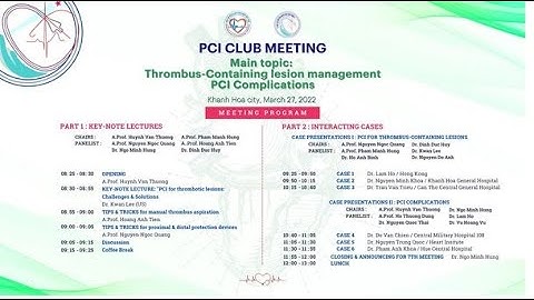 ĐIỀU TRỊ CÁC SANG THƯƠNG HUYẾT KHỐI MẠCH VÀNH VÀ BIẾN CHỨNG TRONG CAN THIỆP MẠCH VÀNH