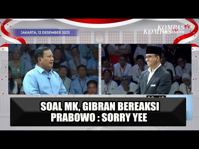 Anies soal Keputusan MK Langgar Etika, Gibran Bereaksi, Prabowo : Sorry Yeee class=