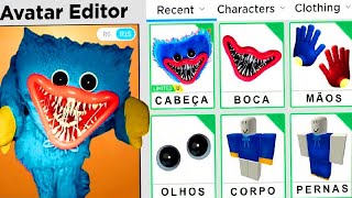 LENTAMENTE ME TORNANDO O BONECO AZUL HUGGY WUGGY NO ROBLOX 