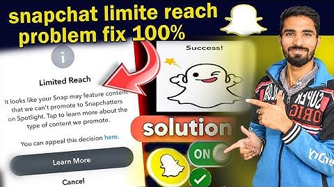 Limited reach snapchat spotlight | limited reach problem in snapchat | video views problem Snapchat