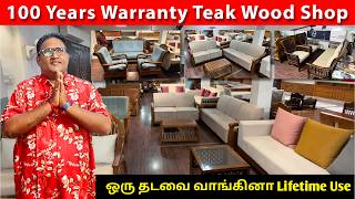 😳Chennai's Biggest Teak Wood Furniture - 100 Years WARRANTY Teak Lyf Furniture Chennai| Raja's Vlog