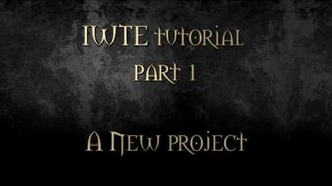 IWTE tutorials part 1: Introduction to IWTE