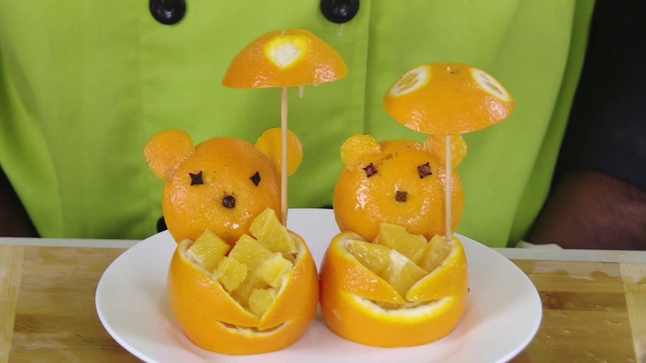 Orange Bears Fruit Carving YouTube