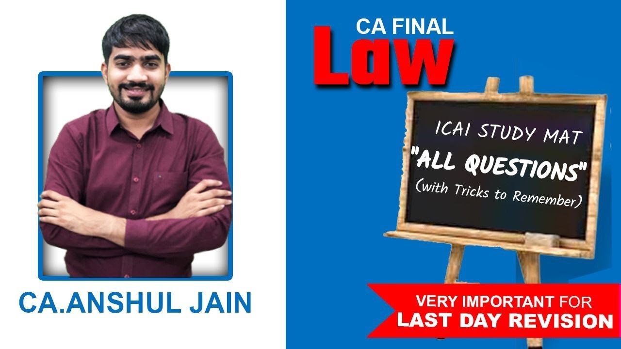 May 2022 | Last Day Revision | ICAI Study Mat All Q&A | Final Law | By ...