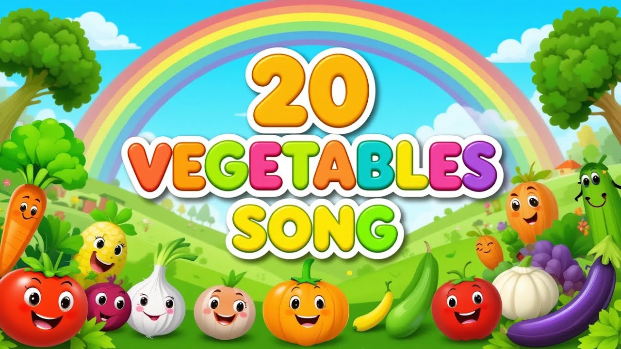 🌽 “20 Vegetables Song for nursery Kids | Learn Veggie Names with Fun ...