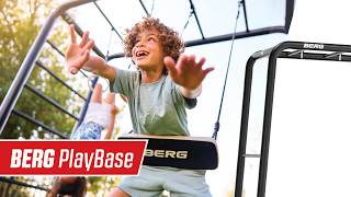 BERG PlayBase
The BERG PlayBase is the most complete concept for your garden for fitness, sports, playing and relaxing. Choose from four frame sizes and decide from the configuration that suits you best. The unique black climbing frame and play frame puts the finishing touch on your garden and will last for many years.
Stylish and minimalist design
The BERG PlayBase is not only functional but also an eye-catcher in your garden. The sleek black steel frame, combined with the modern and natural color accents of the accessories, creates a minimalist look that fits perfectly in any modern garden.
Endless possibilities and flexibility
The BERG PlayBase frame is designed as a multifunctional platform that offers endless possibilities. Want to work out? Choose accessories like a pull-up bar or a punching bag. For children, there’s a wide range of climbing and swinging accessories available, such as a climbing wall and various swings.
Easy installation without concrete
With the BERG PlayBase, you enjoy both convenience and durability. Installation does not require concrete; the wide base ensures a stable anchoring in the ground. Using a spirit level and a spade, you can set up the PlayBase yourself or have it installed professionally.
With the BERG PlayBase, you get the most versatile playset for your home. Combine fitness, play, relaxation, and sleek design in one unique concept. Thanks to its durable and stylish design, the PlayBase will last for years and make your garden truly complete.
Would you like to stay informed about everything related to BERG and BERG Masters of Bounce?
Follow us on social media: Instagram BERG: https://www.instagram.com/berg_global/ Instagram BERG Masters Of Bounce: https://www.instagram.com/berg_masters_of_bounce/ TikTok Masters of Bounce: https://www.tiktok.com/@berg_masters_of_bounce BERG PlayBase