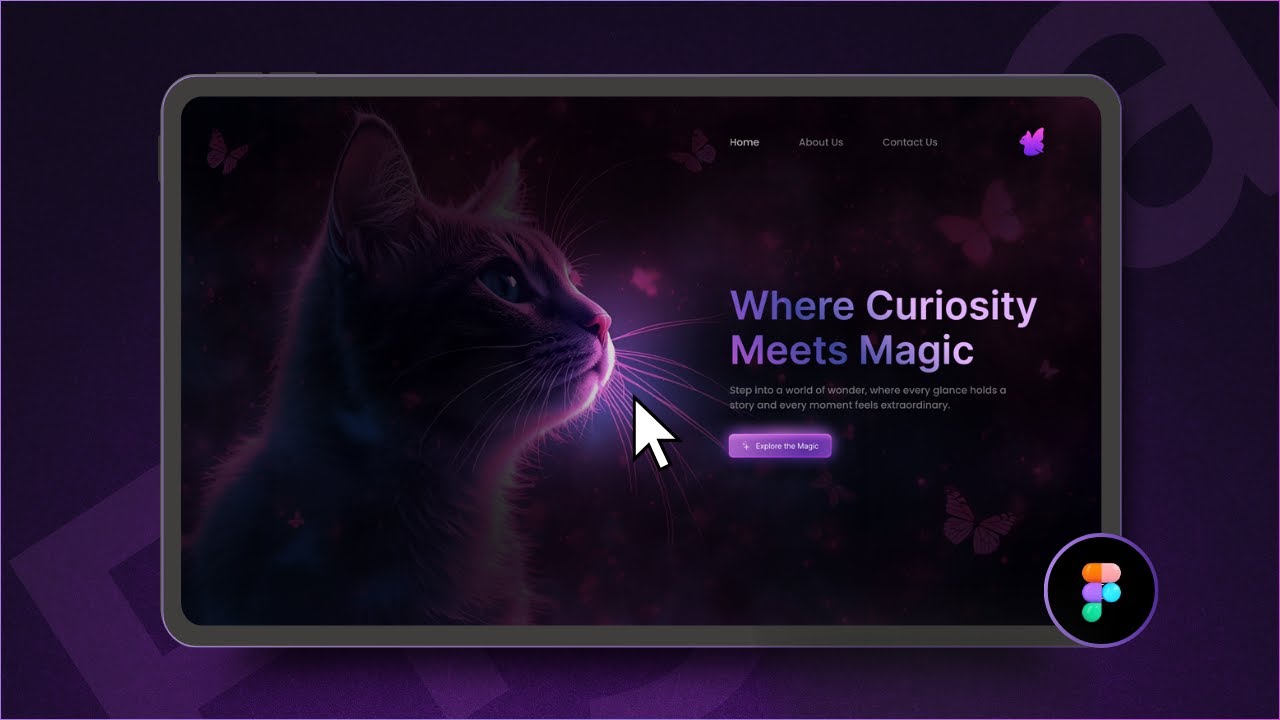 Cursor glow hover effect in figma | Easy tutorial #figma # ...