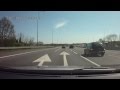 Driver in a hurry on J26 of the M1 Bank Holiday Monday