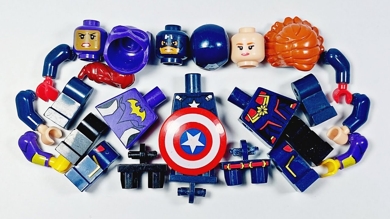 LEGO CAPTAIN AMERICA VS LEGO CAPTAIN MARVEL AND BAT GIRL | BUILD LEGO