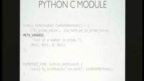 Ben Shaw: Python is slow, make it faster with C