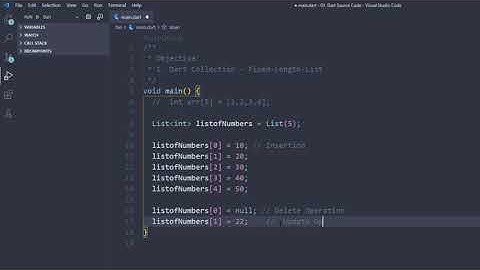 #11.1 DART - Collections (Fixed-Length List) | Dart For Flutter