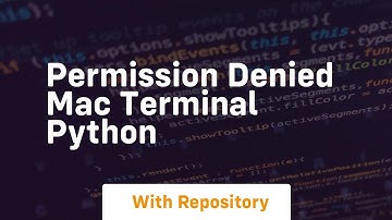 permission denied mac terminal python