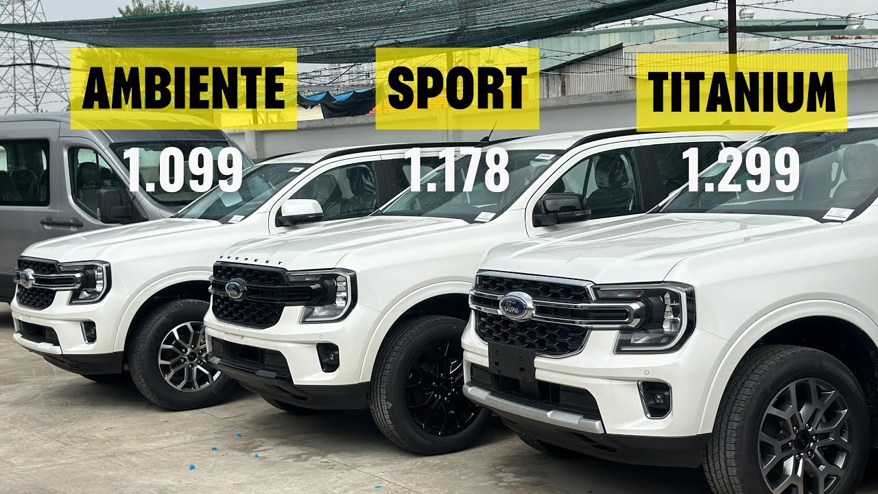 So sánh 3 phiên bản 1 cầu của FORD EVEREST 2024| Ambiente, Sport và Titanium 4x2