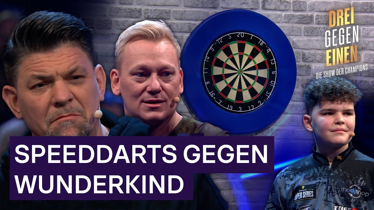 DARTS 🎯 Wer wirft schneller !? 🤔 Knossi, Jan Köppen und Tim Mälzer​ | Drei Gegen Einen 💪​