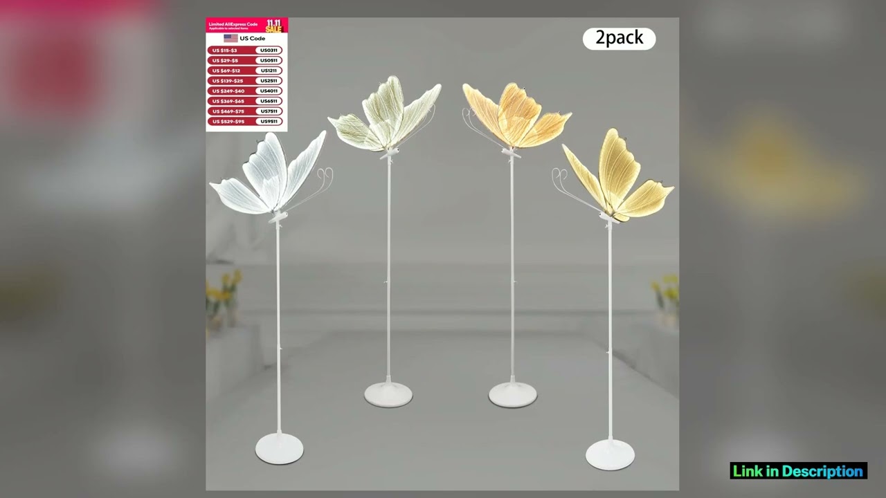 48W LED strip light LED 2pcs Wedding ButterflyFloor Lamp Hanging Light Romantic Hanging Wedding