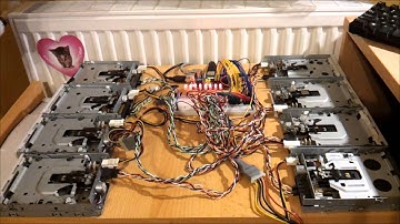 All I Want From Christmas (Cover) on eight floppy drives (Raspberry Pi)