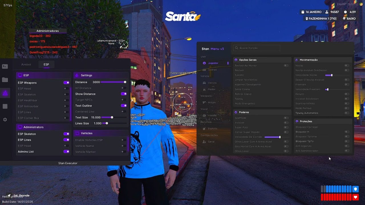 STAN MENU FIVEM - O MELHOR HACK FULL TROLL PLAYERS + TUTORIAL INSTALL 2026 ATT