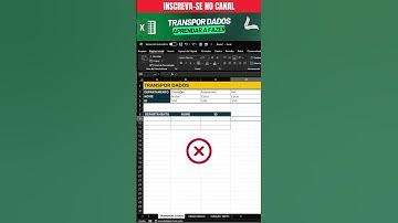 Como Usar a Função TRANSPOR na Planilha do Excel | Dica Rápida em 1 Minuto