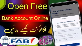 How to Open a Free FAB Bank Account Online in UAE 2025 | UAE zero balance account