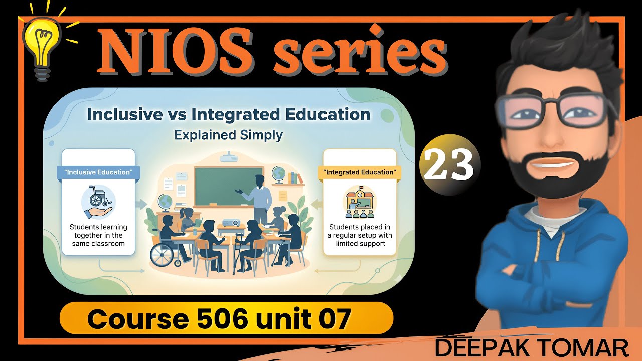 NIOS 506 Unit 07 | Introduction to Inclusive Education | DSSSB PRT