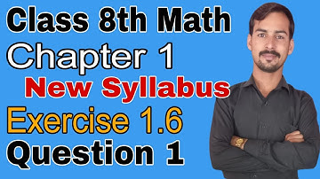 Class 8th Math New Book Chapter 1 - Exercise 1.6 - Question 2 || 8th Math New Book book Chapter 1