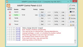 [FIXED] XAMPP Error: MySQL shutdown unexpectedly | MySQL Port Number is used by Another Application