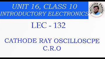 Cathode Ray Oscilloscope class 10 | CRO class 10th Physics