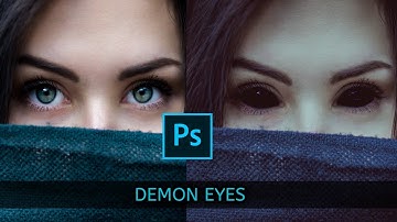 Photoshop - Demon eyes effect | Photoshop Tutorial | 4Min 🔥👀