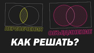 картинка: Пересечение и объединение множеств.Решение примеров
