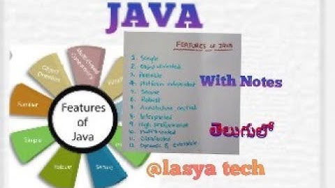 Features Of Java in Telugu//@lasyatech