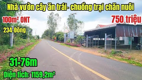 Nhà vườn cây ăn trái kèm chuồng trại chăn nuôi,  mặt tiền nhựa lớn , sẵn điện và giếng nước