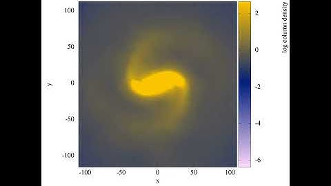 Simulated binary neutron star merger