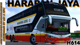 SHARE!!! Livery Harapan jaya H614 SURABAYA-JAKARTA Bimasena SDD rombak Avante D2 mn x rpc || BUSSID