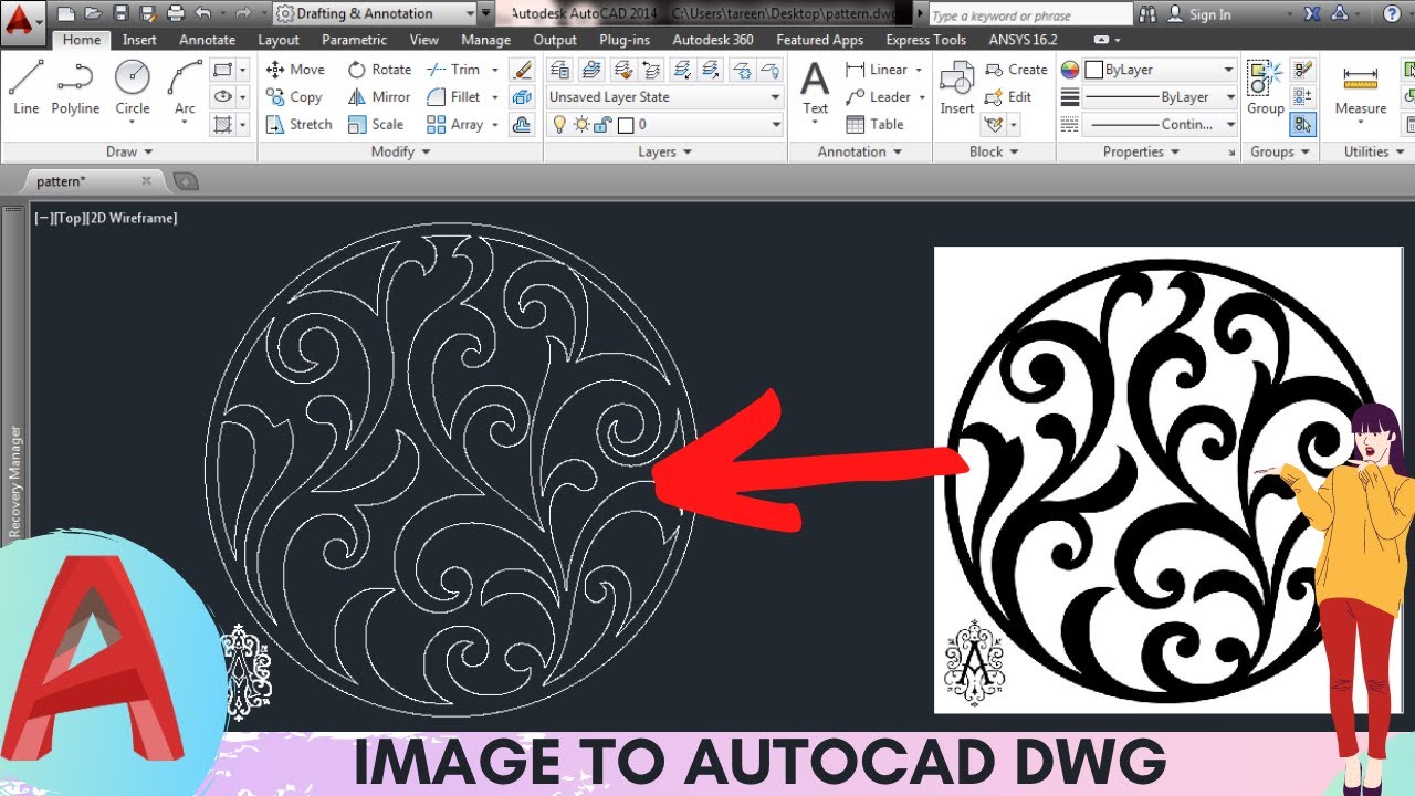 LE MOYEN LE PLUS SIMPLE DE CONVERTIR NIMPORTE QUEL FICHIER IMAGE EN DWGAUTOCAD ET DE LE MODIFIER DANS AUTOCAD I JPG EN DWG I