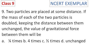 CBSE Class 9 Exemplar Ch 10 Gravitation 9  Two particles are placed at some distance  If the mass of
