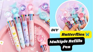 DIY Multi Refill Pen / How to make 5in1 Pen / Pen Decoration idea / School Supplies