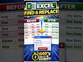 Excel Replace Function | Find and Replace in Excel⚡ #ExcelShorts