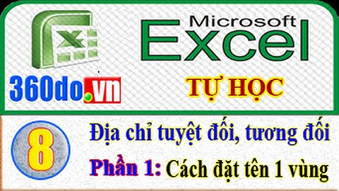 Excel Tự học hiệu quả nhất. (Bài 8_Phần 1): Địa chỉ tuyệt đối và tương đối. Cách đặt tên vùng