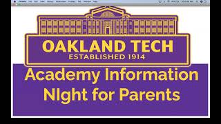 Academy Info Night for Parents Zoom Recording January 2024