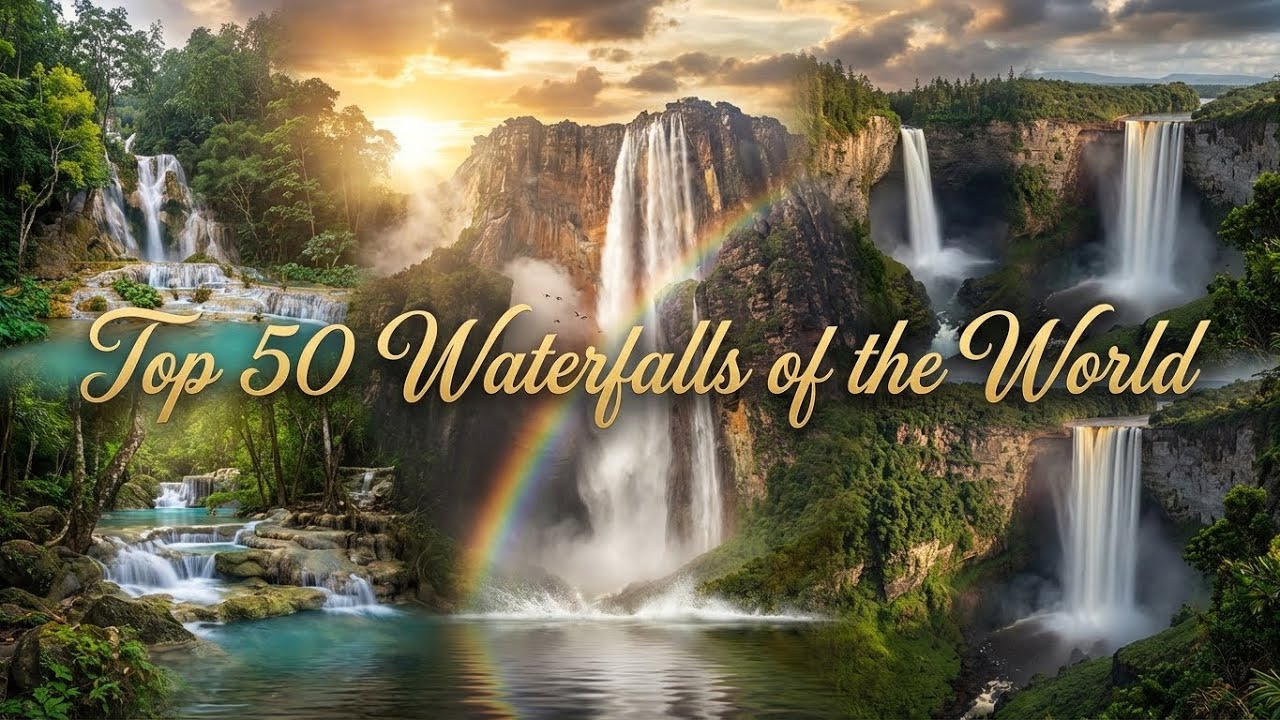 Top 50 Most Beautiful Waterfalls in the World | 8K Ultra Realistic Nature Cinematic  