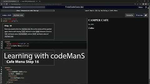 Learn Basic CSS by Building a Cafe Menu - Step 16