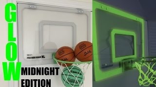 SKLZ Pro Mini Basketball Hoop Midnight XL GLOW in the DARK Review!