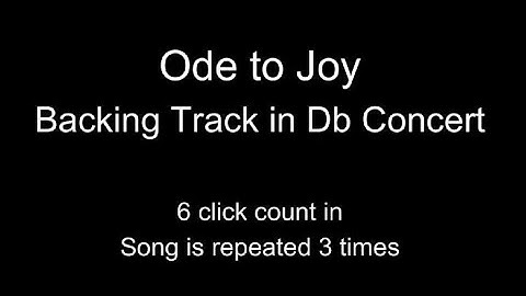 Ode to Joy Backing Track in Db Concert