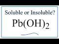Solubility of Hydroxide Salts