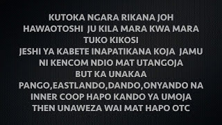 Tunji - Mat Za Ronga Remix ft.Khaligraph Jones (  4K video ) LYRICS