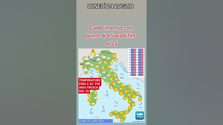 CALDO fino al 25 LUGLIO, dal 26 ARIA FRESCA - METEO Lunedì 24 Luglio 2023