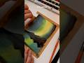 Watercolor northern lights💚#northernlights #watercolorpainting #tutorialyoutube #paintingprocess